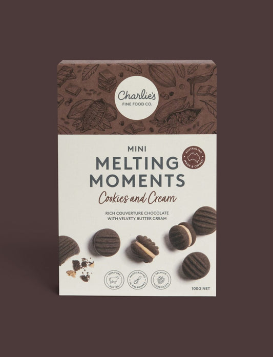 Charlie's Fine Food Co Melting Moments Cookies n Cream