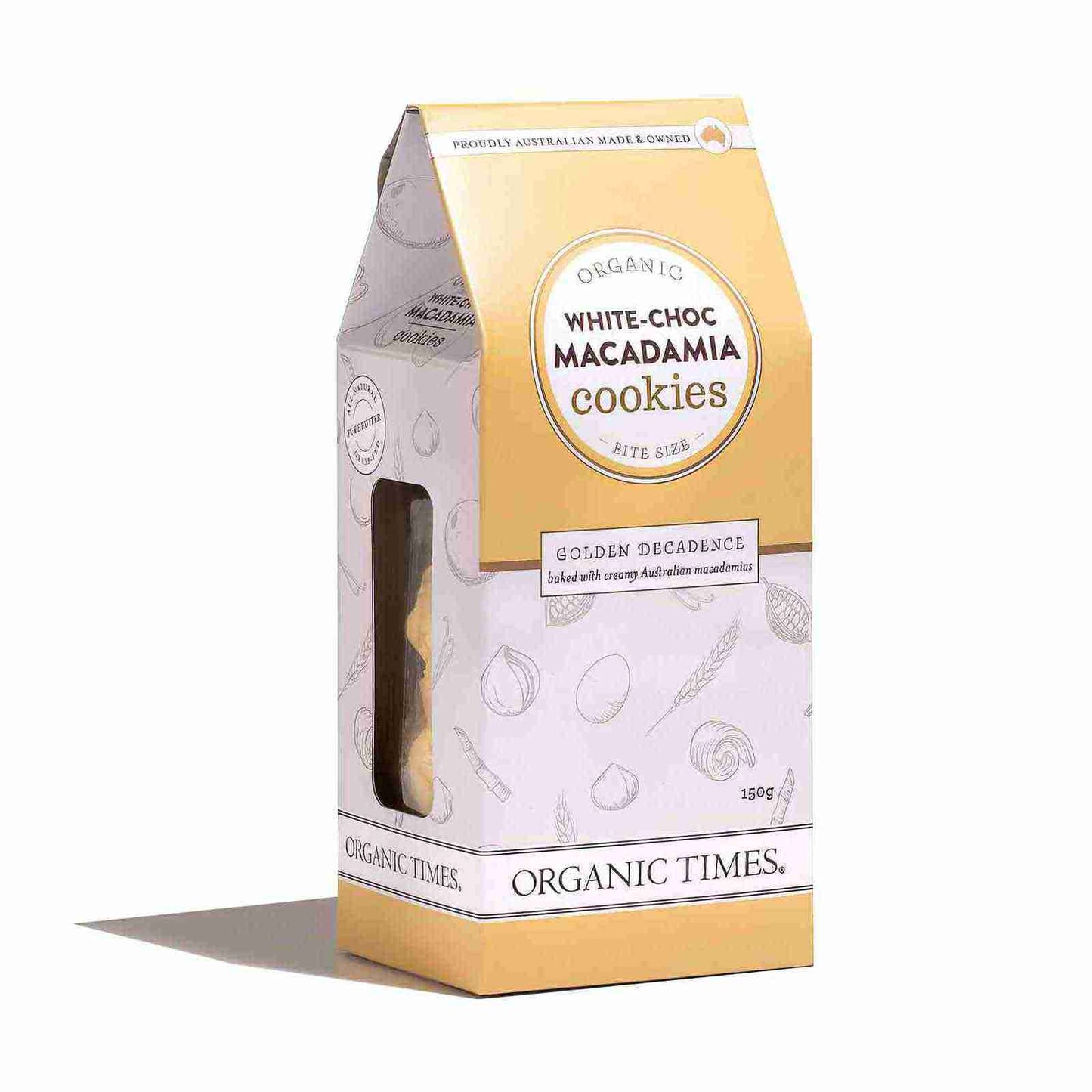 Organic Times White Choc Macadamia Cookies